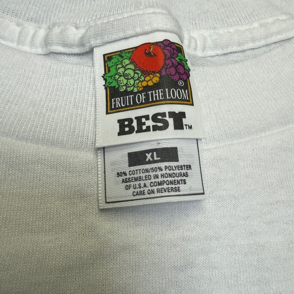 Vtg Daytona 2001 Racing Fruit of the Loom T-Shirt Mens XL White Graphic Car #63 - Picture 3 of 6